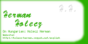 herman holecz business card